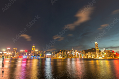 View of Hong Kong during sunset hours