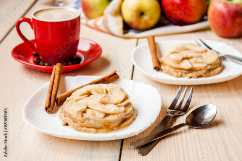 homemade apple pie and coffee
