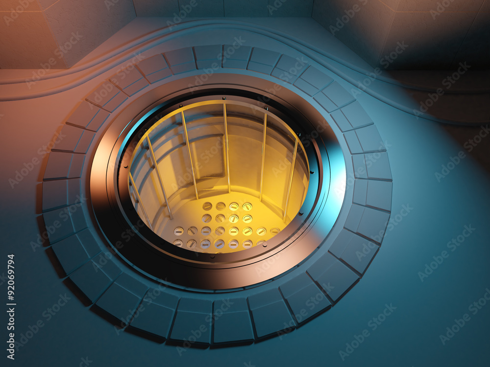 Fototapeta premium 3d Nuclear reactor core meltdown