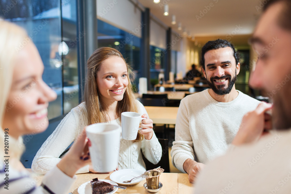 happy friends meeting and drinking tea or coffee happy friends meeting and drinking tea or coffee
