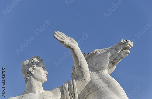 Sculpture of a warrior photo