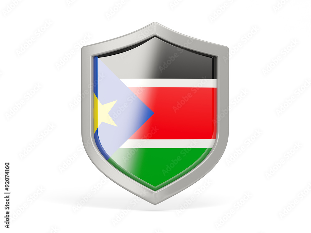 Shield icon with flag of south sudan Shield icon with flag of south sudan