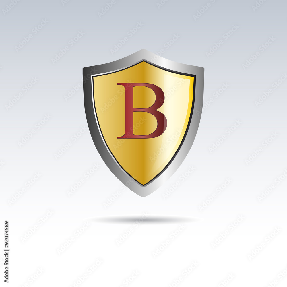 Vector shield initial letter B Vector shield initial letter B