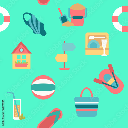 Endless summer beach background