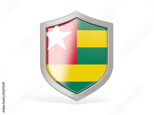 Shield icon with flag of togo