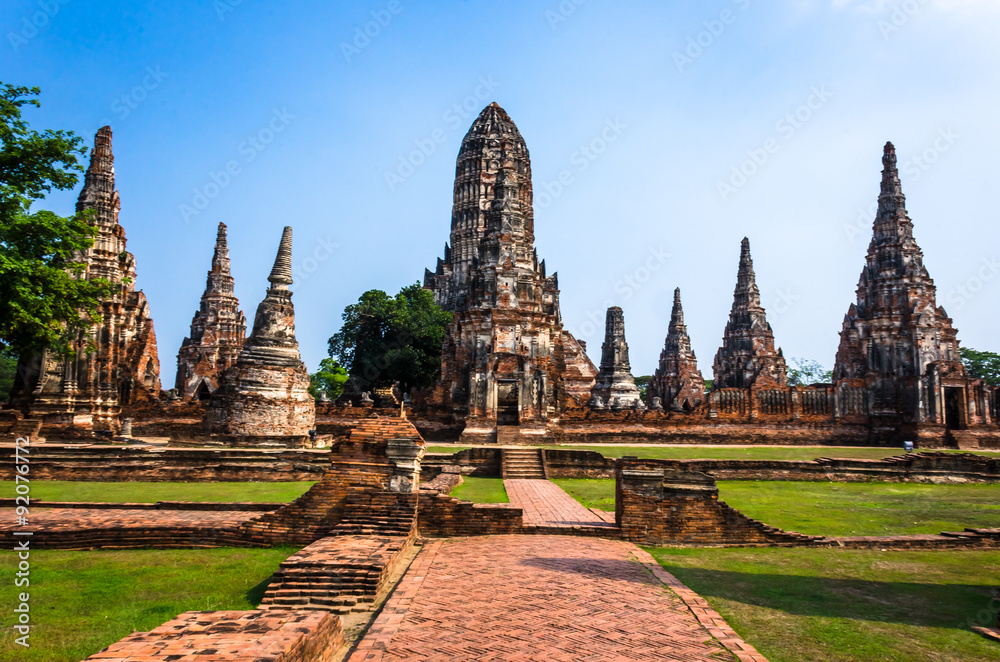 Obraz premium Wat chaiwatthanaram,World Heritage Site in Ayutthaya, thailand