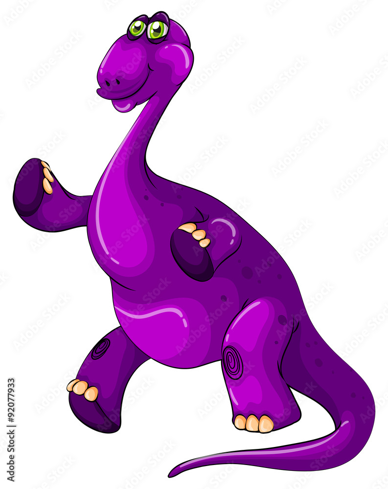 Obraz premium Purple dinosaur standing up
