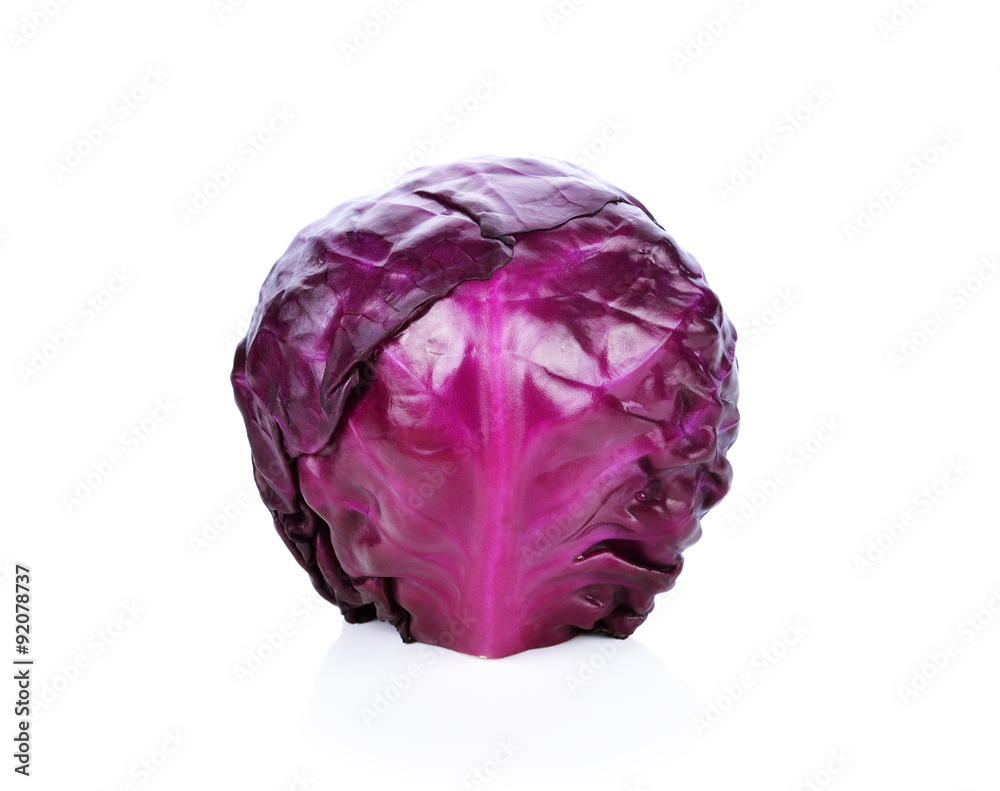 red cabbage isolated on white red cabbage isolated on white