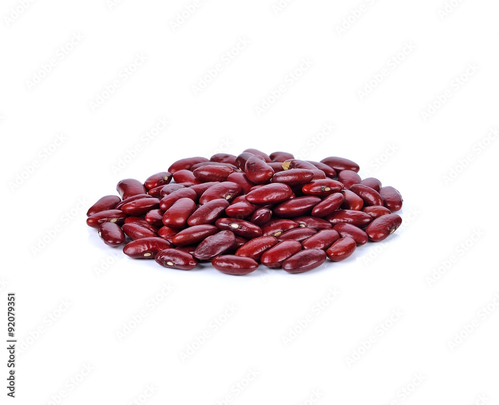 kidney bean, red bean isolated on white background kidney bean, red bean isolated on white background