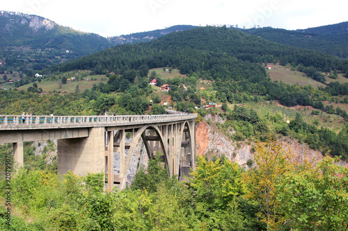 Djurdjevic bridge, Montenegro. Canyon. Tara bridge photo