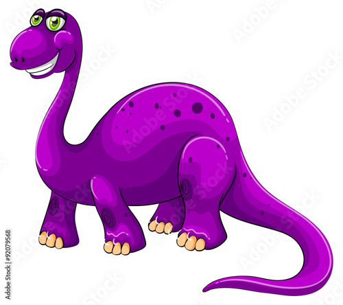 Purple dinosaur standing alone © GraphicsRF