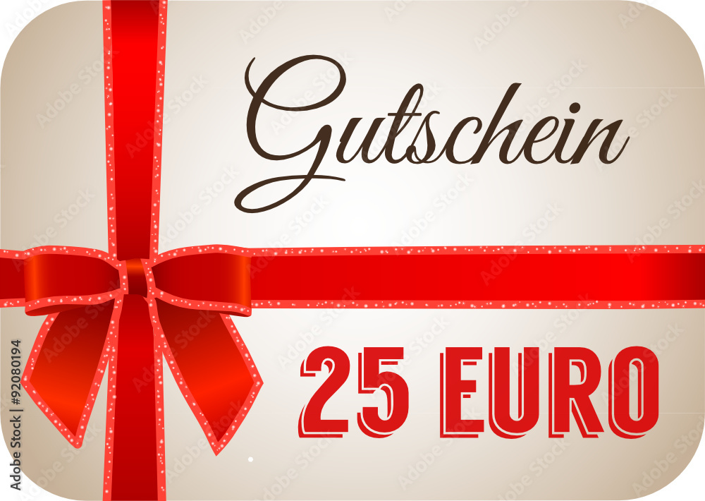 25 Euro Gutschein Stock Vector | Adobe Stock