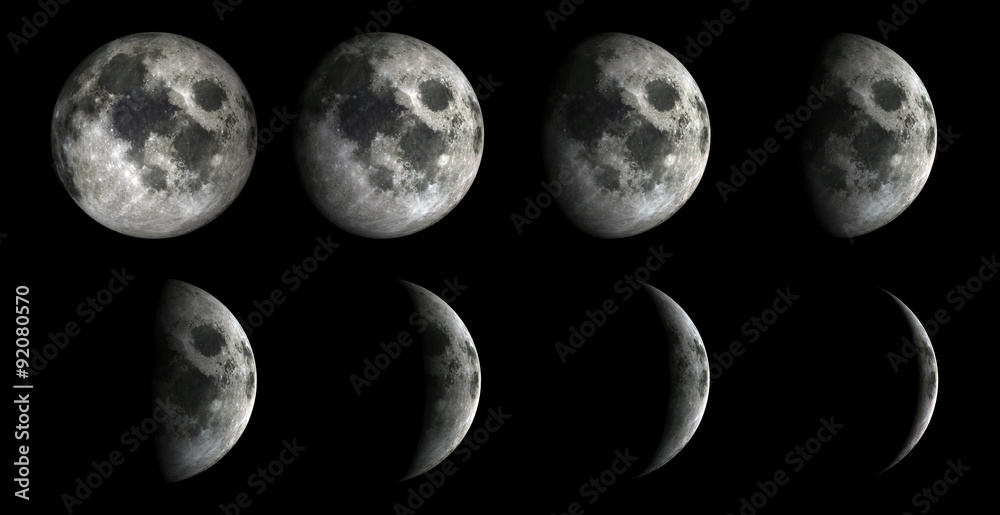 Obraz premium Moon Phases.Elements of this image furnished by NASA