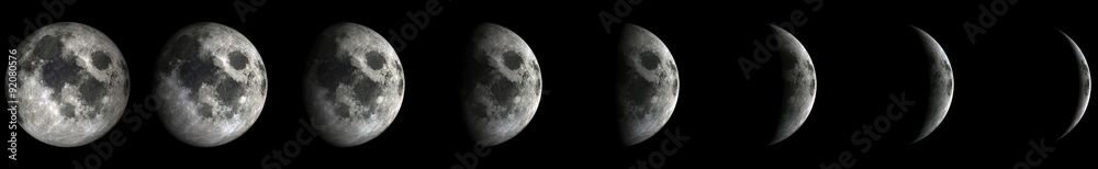 Fototapeta premium Moon Phases.Elements of this image furnished by NASA