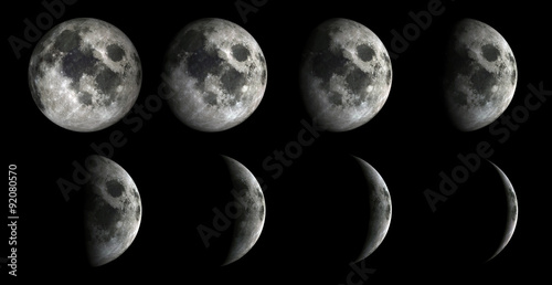 Moon Phases.Elements of this image furnished by NASA #92080570