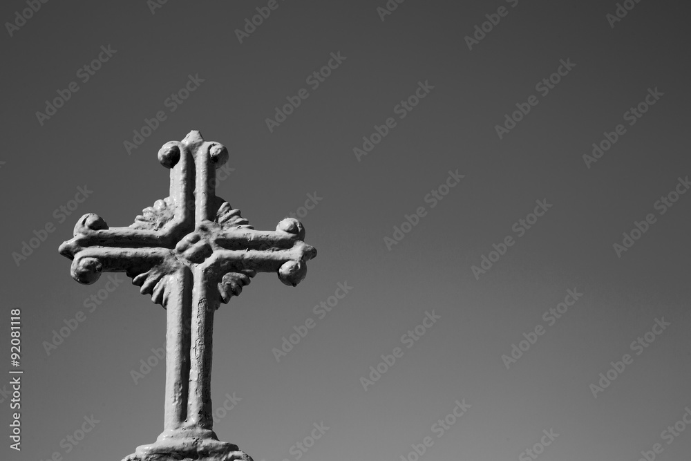 in europe greece a cross the cloudy sky in europe greece a cross the cloudy sky