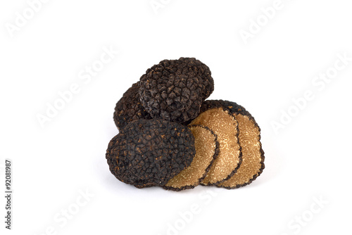Cuadro en lienzo Schwarze Herbsttrüffeln aus Frankreich - tuber uncinatum