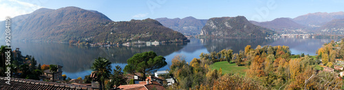 Panoramic view on lake Lugano © fotoember