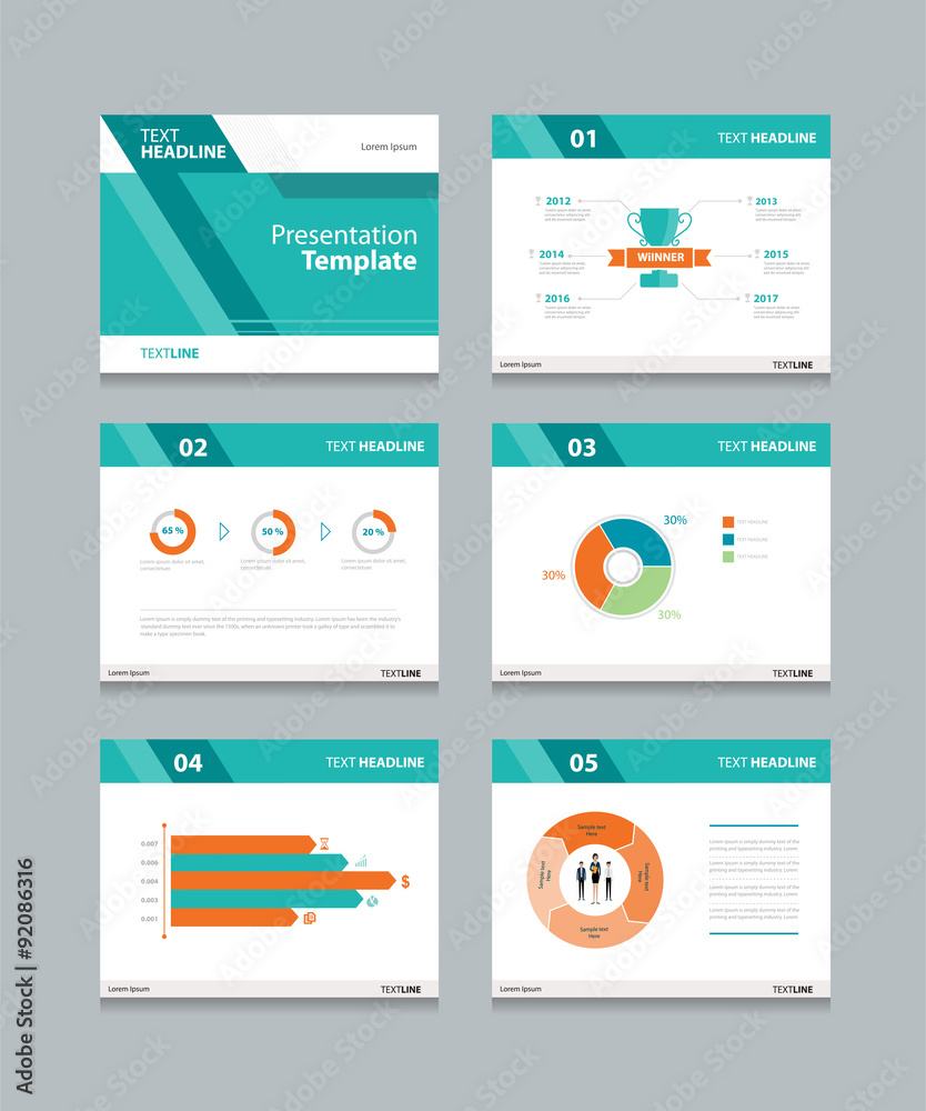 Vector template presentation slides background design