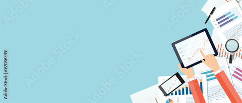 Vector business investment and finance banner concept