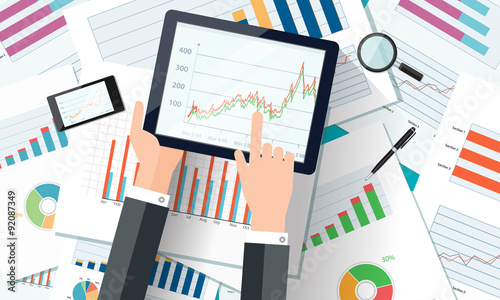 Vector business investment and finance concept
