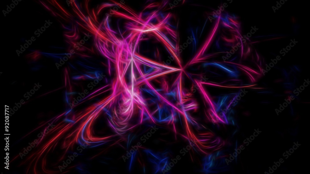 Abstract curved energy star