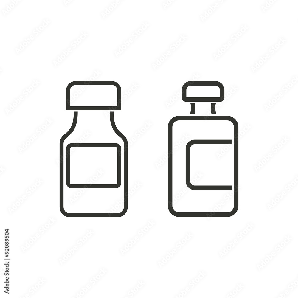 Medicine bottle icon. Medicine bottle icon.