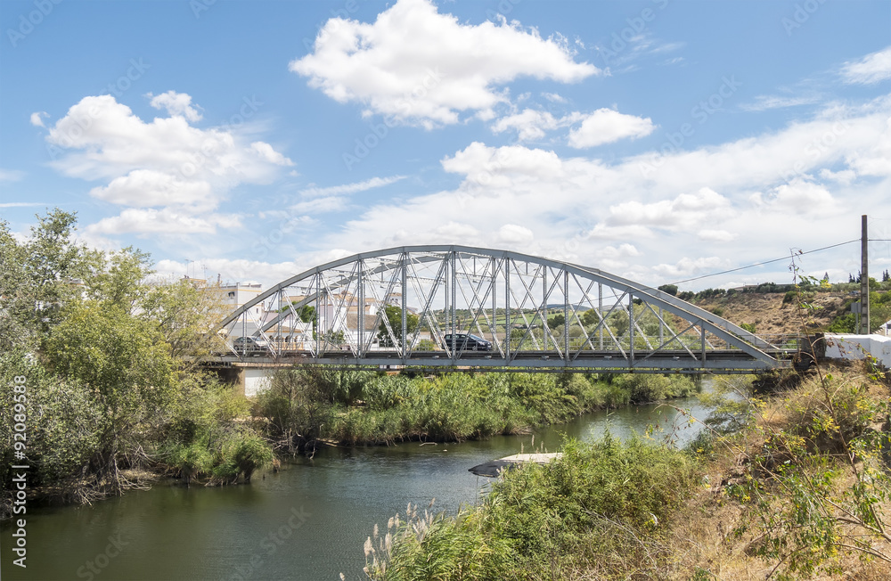 Iron bridge over river Iron bridge over river