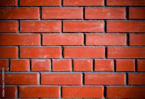 Texture of red brick wall background, modern architecture. Toned