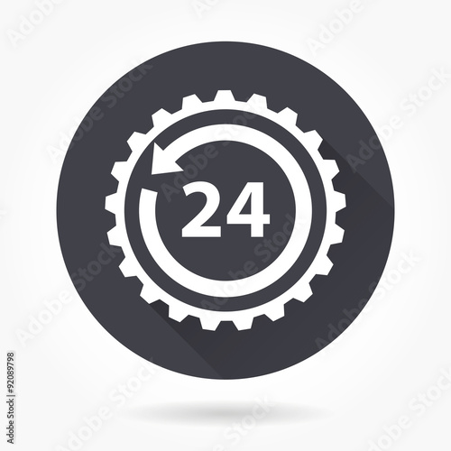 24 hour service icon.