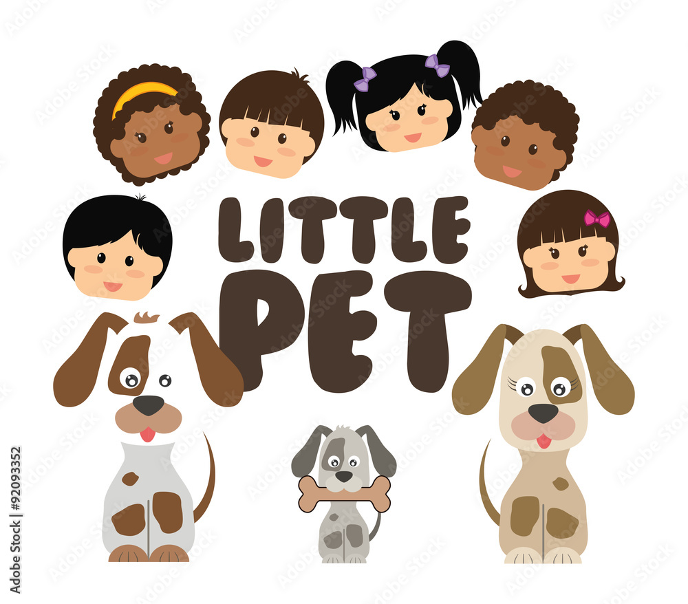 Naklejka premium Pets love design 