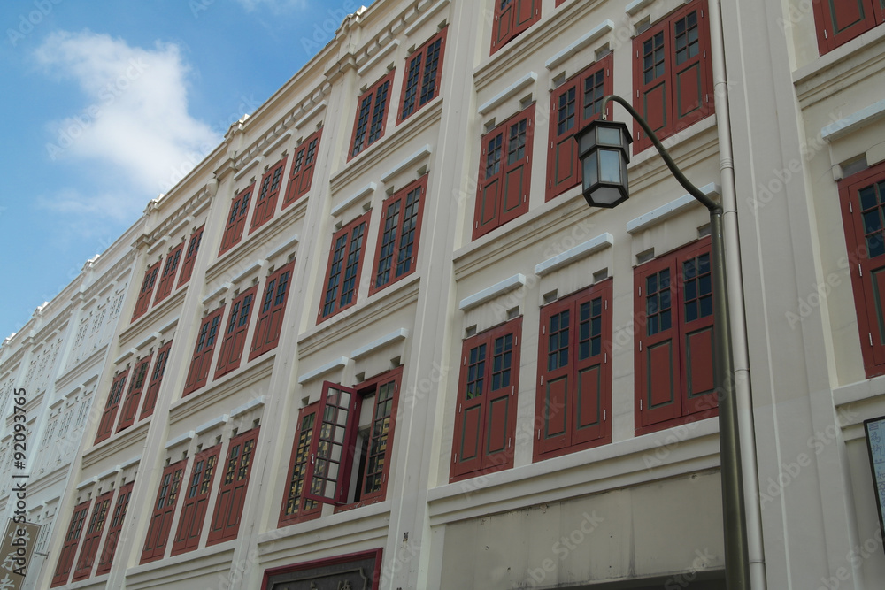 Obraz premium Red shutter in SIngapore