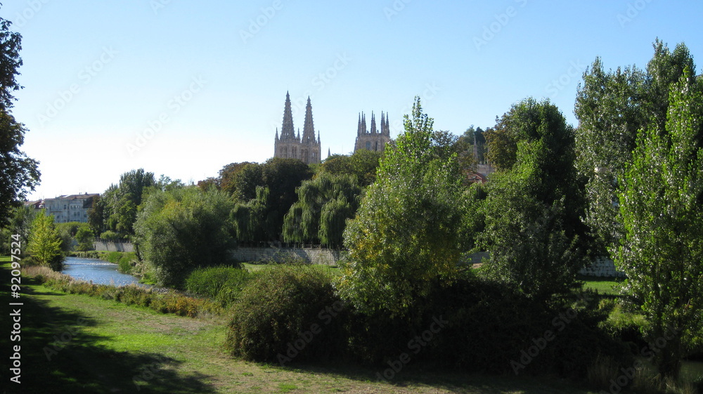 Centro histórico de Burgos, España.