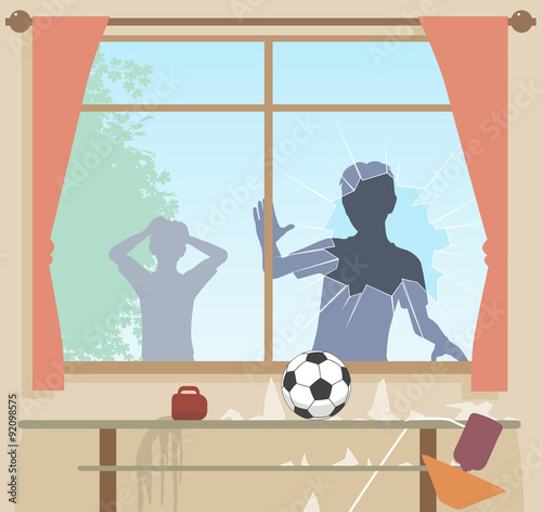 Football breaks window