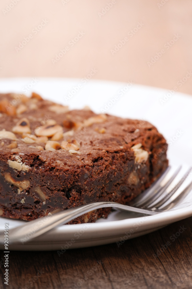 Chocolate Brownie with Hazelnuts Chocolate Brownie with Hazelnuts
