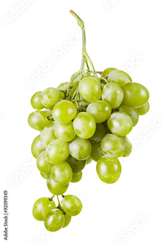 Bunch of ripe grapes on a w...