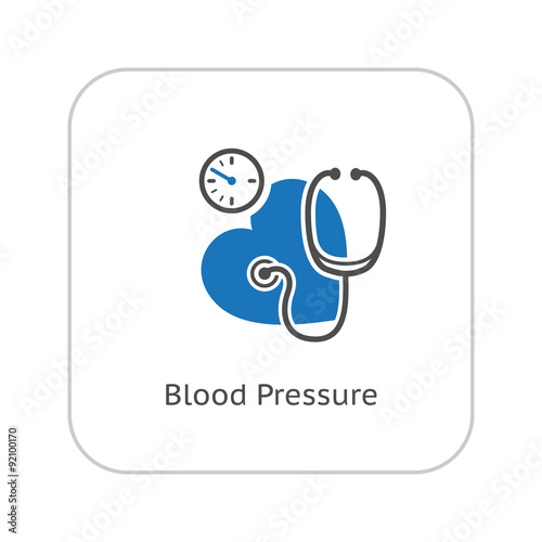 Blood Pressure Icon. Flat Design.
