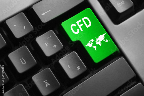 keyboard with green enter key cfd international trading photo