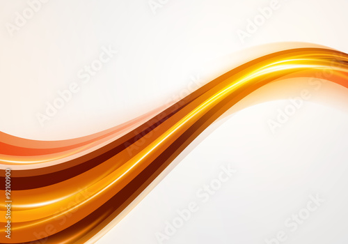 Abstract Golden Vector Waves Background. Vector Illustration