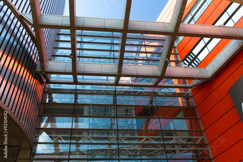 Exterior. siding. metal plates. double-glazed windows.