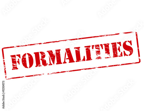 Formalities