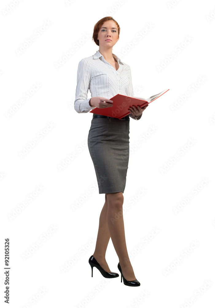 Businesswoman with book