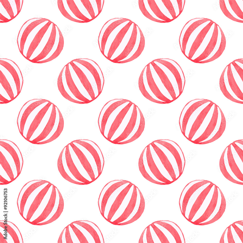 Seamless pattern with toy ball. Hand-drawn background. Vector Seamless pattern with toy ball. Hand-drawn background. Vector