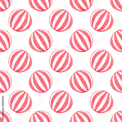 Seamless pattern with toy ball. Hand-drawn background. Vector
