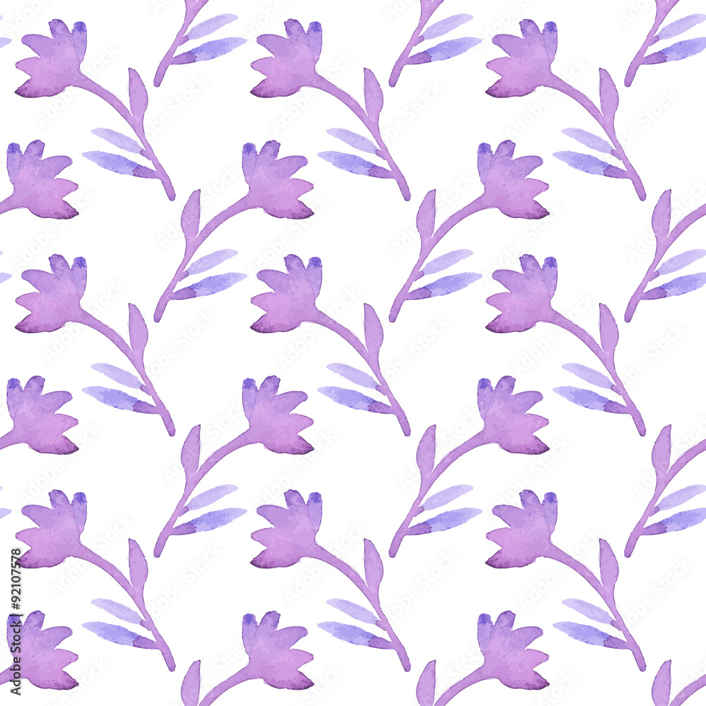 Seamless pattern with flowers. Hand-drawn background. Vector
