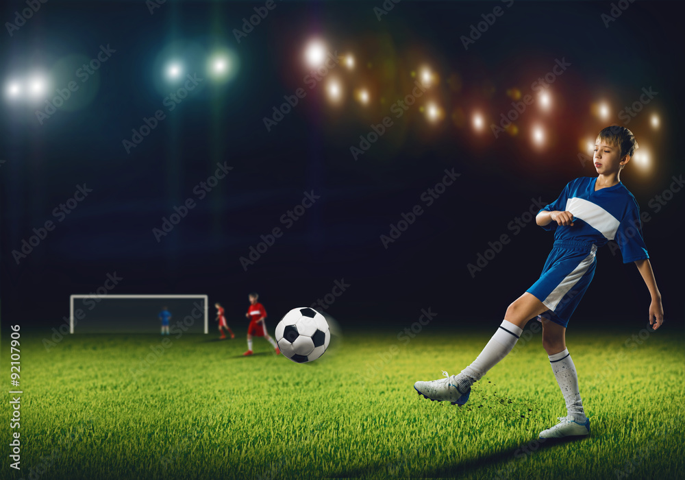 Obraz premium Young football champion