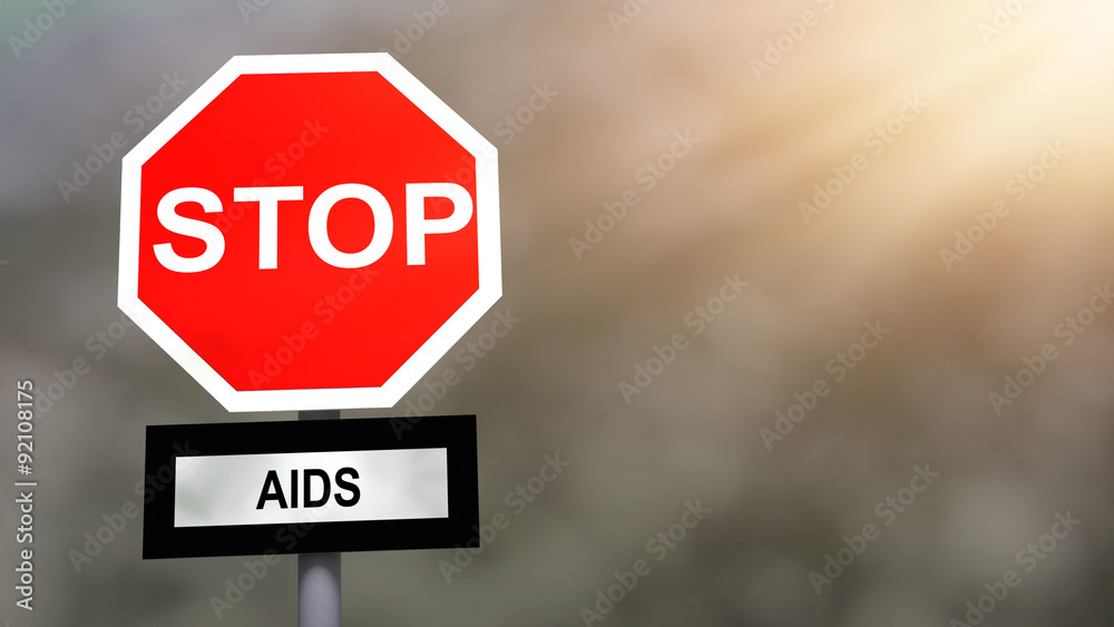 Stop aids sign. Prevention concept. Stop aids sign. Prevention concept.