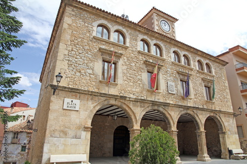 Town hall palace,Cella village,Teruel,Aragon,Spain