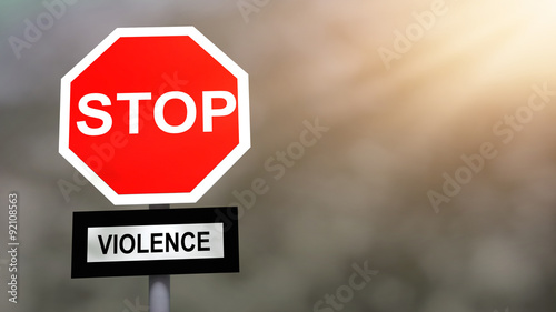 Stop violence sign