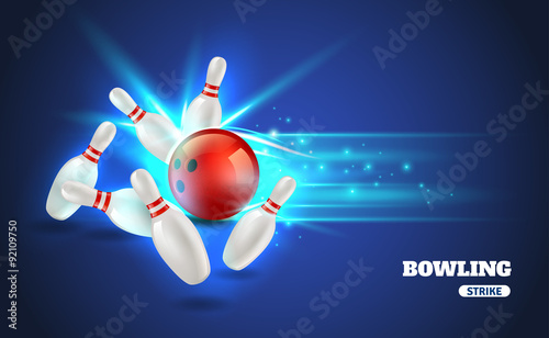 Bowling Strike Illustration 